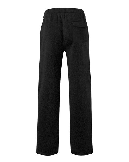 A WATERWANG Men's Fleece Sweatpants Casual Joggers Cotton Loose Fit Open Bottom Athletic Sweat Pants for Men with Pockets Black X-Large