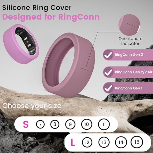 MAKCPOIMER 10 Pack Silicone Ring Covers for RingConn Gen 2/3, All Sizes & Colors