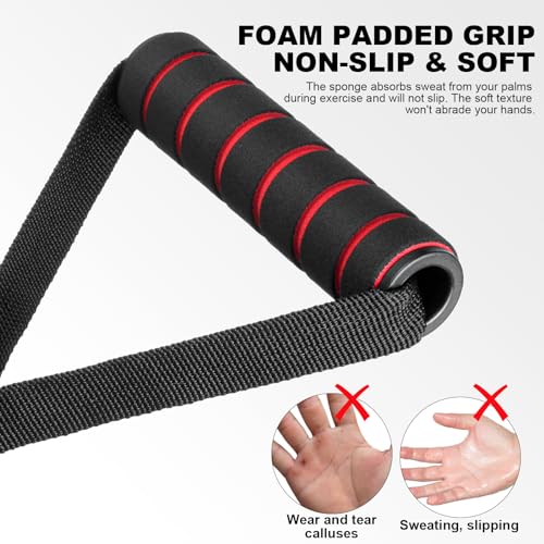 Resistance Band Handles with Carabiner Hooks for Fitness