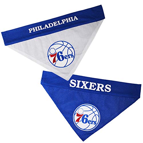 Reversible NBA Dog Bandana - Philadelphia 76ers, Small/Medium