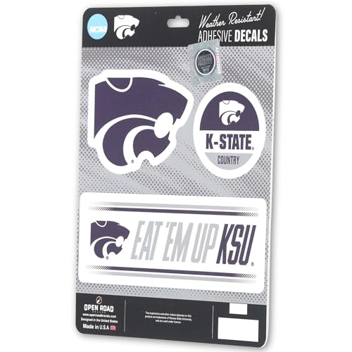 Kansas State University Vinyl Decal Set - Purple/White