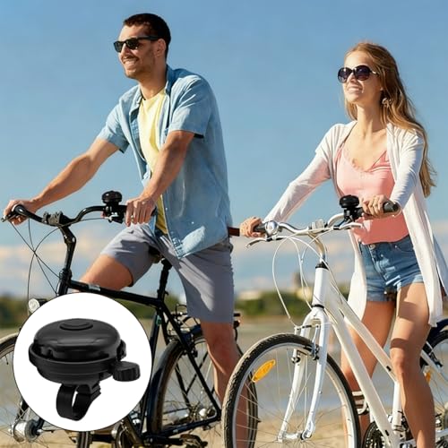 Aluminum Bike Bell - Loud Crisp Sound - Easy Installation - Black
