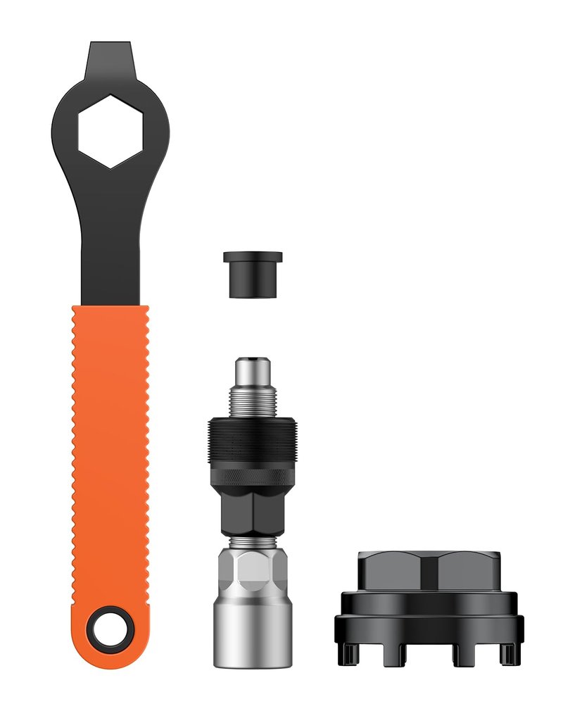 Pawfly Bicycle Crank Puller, Bike Crank Removal Tool, Bottom Bracket Tool with 8-Tooth Socket, Wrench & Top Cap, Bike Repair Kit for Square Taper Shimano & ISIS Splined Crank Arm