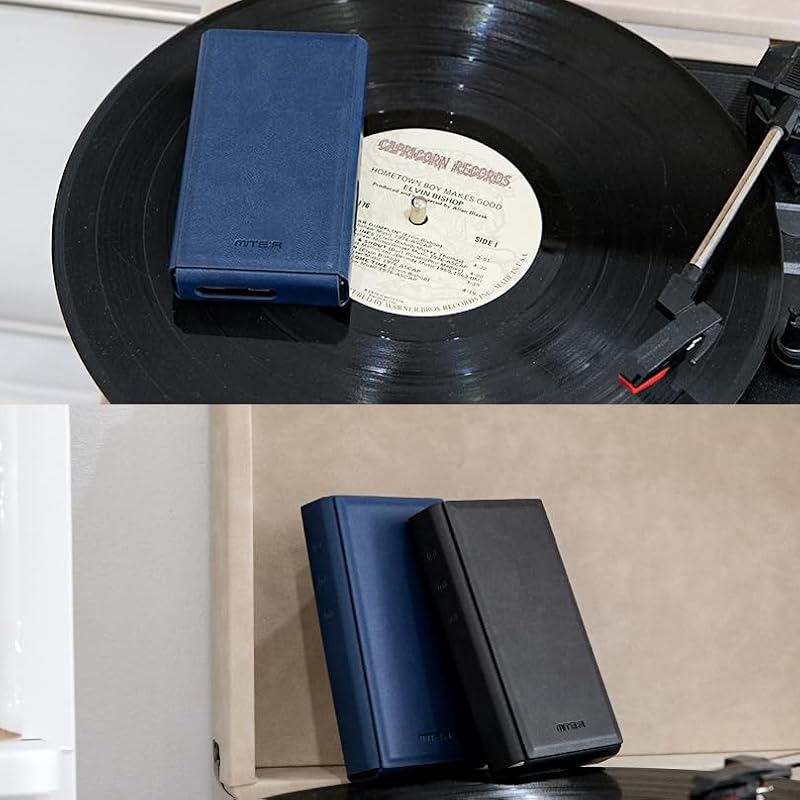 MITER Handcrafted PU Leather Case for FiiO M21 Navy Blue, Korea Made, Steel Frame Protection