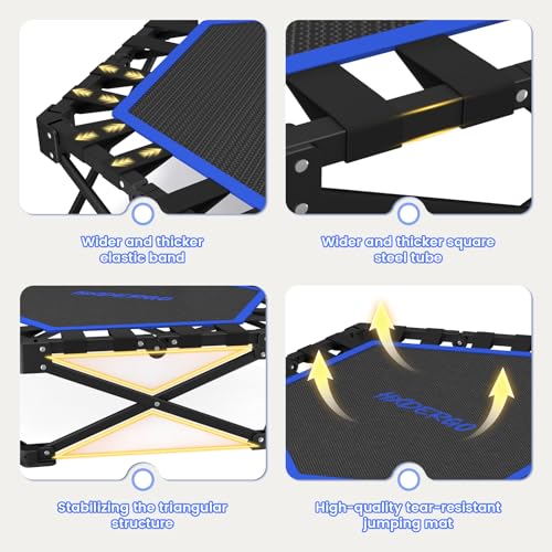 42'' Foldable Mini Trampoline for Adults with Handle - Blue