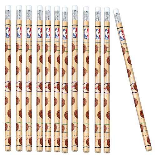 Premium Brown NBA Star Pencils - 7.5" (Pack of 12)