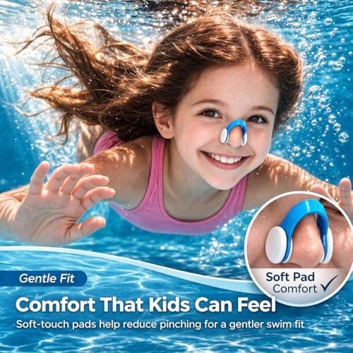 10-Pack Silicone Swimming Nose Clips - Waterproof Swim Plugs - Multi-Color 25