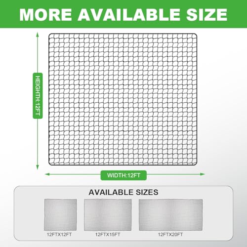 LAKNUAL 12x12ft Golf Practice Net - Backyard & Indoor Sports Barrier Kit