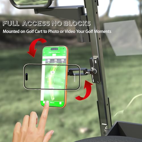 VMEI Magnetic Phone Mount for Golf Cart & Gym - 360° Rotation, Strong Magnet, Universal Fit