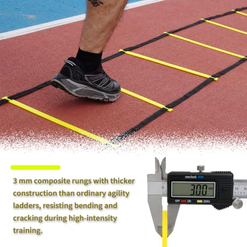 20ft Adjustable Agility Ladder with Carry Bag for Footwork Training