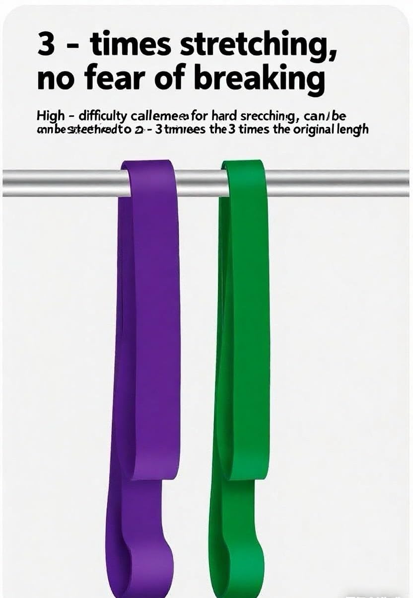 Resistance Bands Set for Pull-Up Assistance & Full-Body Workouts – 4 Levels, Durable Bands with Door Anchor & Carry Bag, Ideal for Strength Training, Muscle Building & Physical Therapy (Men/Women)