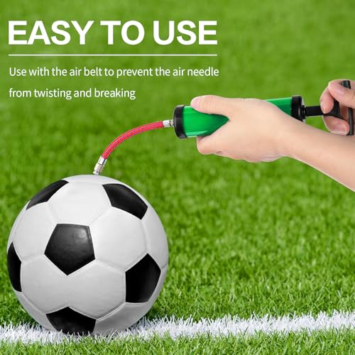 Reginary 10 Pack 8 Inch Manual Ball Pump Kit with Green Hollow Style Nozzles
