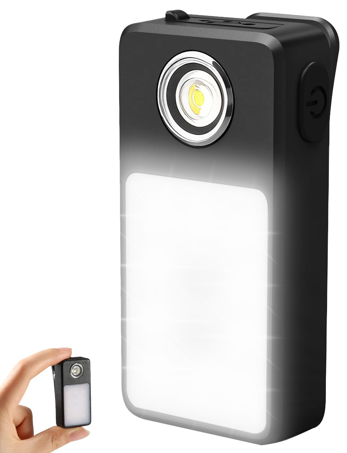 Ebukur Clip on Flashlight, Rechargeable Safety Running Light with 3 Modes, Running Lights for Runners are IPX7 Waterproof, Hands Free Flashlight for Walking, Hiking, Dog Walking & Camping (1 Pack)