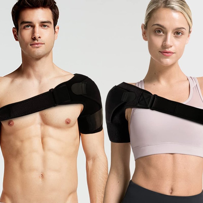 Shoulder Brace for Men and Women - Rotator Cuff Brace Compression Sleeve for Torn Rotator Cuff, Arm Sling Dislocated AC Joint, Injuries Shoulder Support Wrap for Pain Relief.