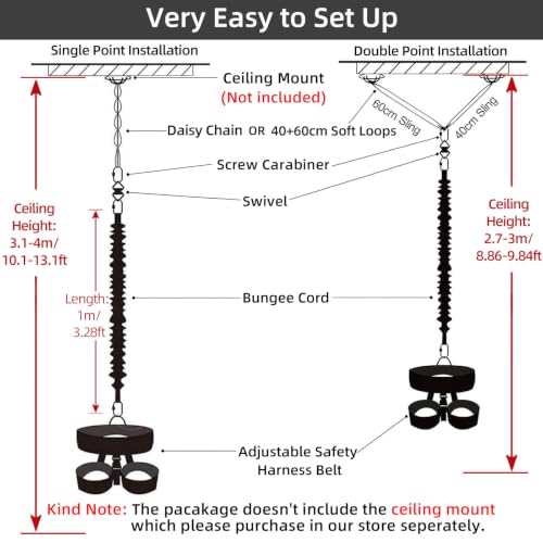 Bungee Fitness Set - Heavy-Duty Yoga Dance Cord for 242-264 lbs