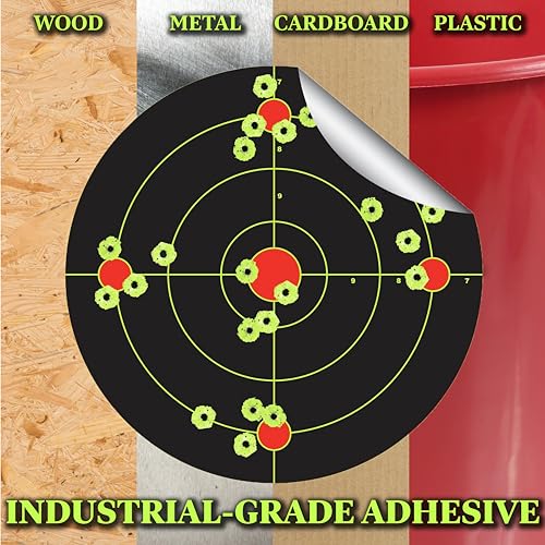 8-Inch Self-Adhesive Splatter Shooting Targets - 25 Pack