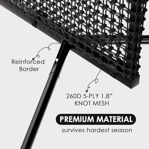 Baseball Pitching Screen - Portable 7'x5' L Shape Safety Net