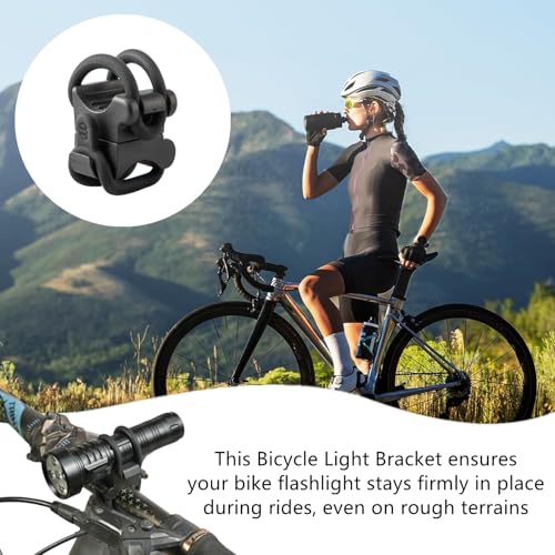 Universal Bike Light Mount Set for Bicycle Flashlights - Adjustable, Tool-Free Installation