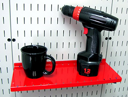 Wall Control KT-400-WRK R Slotted Tool Board Workstation Accessory Kit for Wall Control Pegboard Only, Red