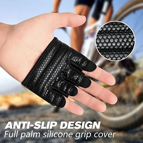 Minimal Micro Fingerless Workout Gloves - Black, Medium