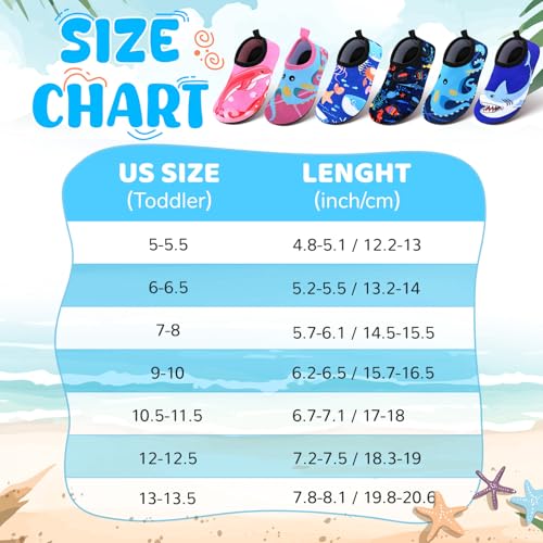 Toddler Kids Quick Dry Non-Slip Swim Water Shoes - Ocean Black 10.5-11.5