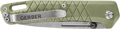 Gerber Gear Zilch Pocket Knife - 3.1" Plain Edge Blade Folding Knife - EDC Gear and Equipment - Lichen Green