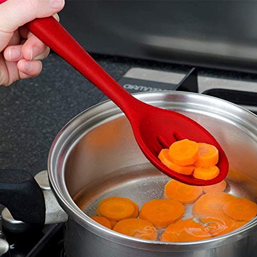 Silicone Slotted Spoon Set - 2 Heat-Resistant Cooking Spoons