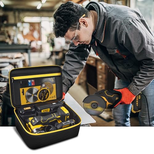 Bag Compatible with DEWALT 20V MAX Cut Off Tool 3 in 1 Brushless (DCS438B), Storage Case Carrying Holder Organizer for Charger, Batteries, Cutting Wheel and Other Accessories (Box Only)