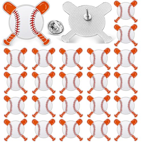 Baseball Lapel Pins - 25 Pack Sports Brooches for Teams