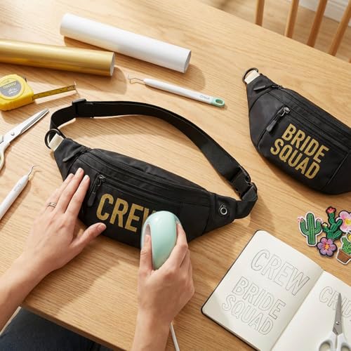 Black Fanny Packs Bulk 10 Pack for Men Women Crossbody Waist Bags - Pinklue