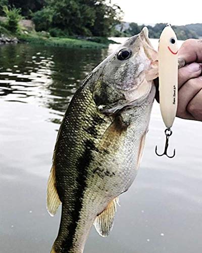 Super Spook Jr Fishing Lure - Bone/Silver - 1/2 oz