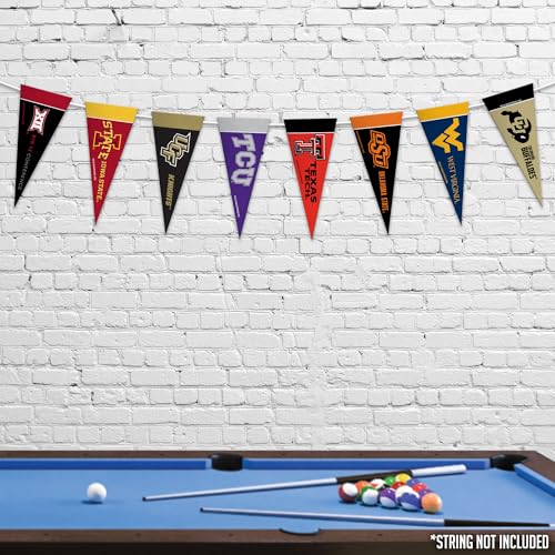 NCAA Big Twelve Mini Pennant Set - 4" x 9" Felt Flags
