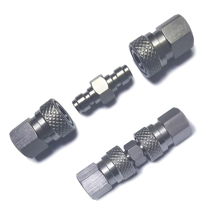 2 Pack 8mm Quick Disconnect Plug Male Adapter Fittings - Stainless Steel