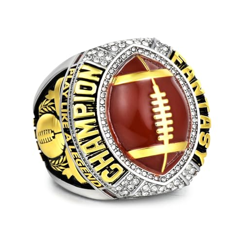 Fantasy Football Championship Ring - Gold & Silver Dual Plated - 13
