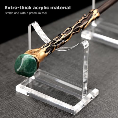 SANRUI 2PCS Acrylic Weapon Display Stand 2.8 Inch Clear Wand Holder for Lightsabers & Collectibles