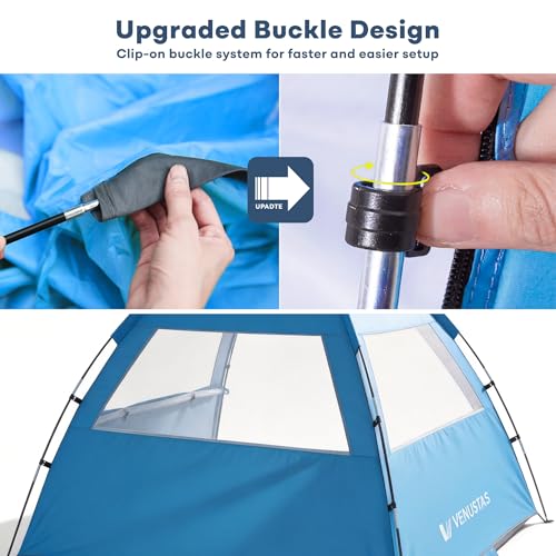 Beach Tent Sun Shelter for 3-8 Persons, UPF 50+ UV Protection