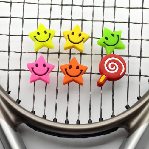 Tennis Dampener - 6 Pack Star Soft Silicone Vibration Absorber