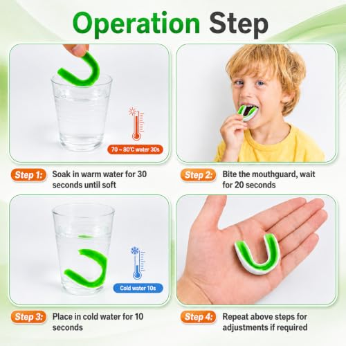 Kids Mouth Guard - BPA Free Sports Mouth Guard with Cases, 5 Pack