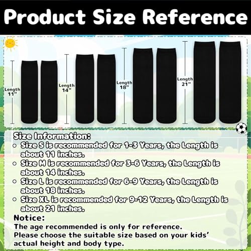 Toddler Soccer & Baseball Socks - 3-6 Years Pure Black