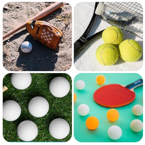 15 Pcs Clear Acrylic Baseball Holder Set - 3 Sizes for Display