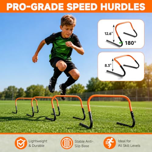 20ft Agility Ladder Training Set with Hurdles, Cones & Parachute