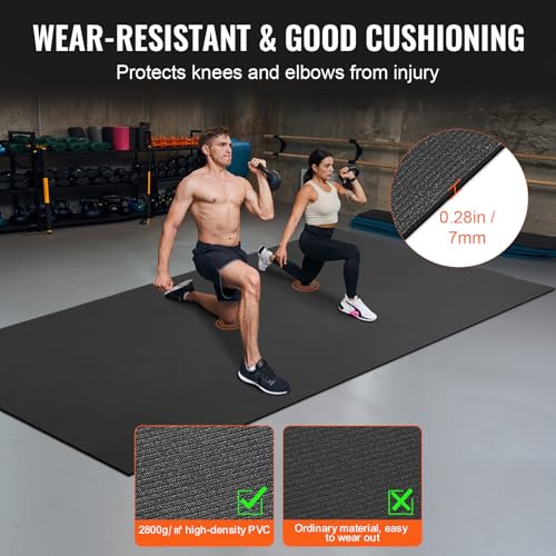 Extra Thick 12'x6' Exercise Mat - Non-Slip Yoga Mat with Carry Strap