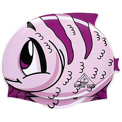 Kids Swimming Critter Cap - Purple Fish