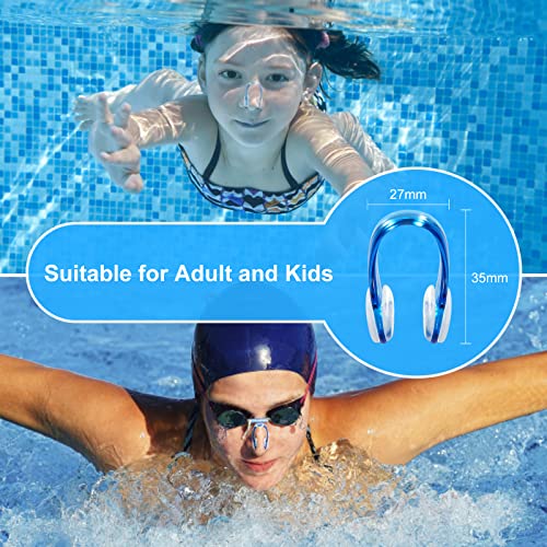 Colored Swimming Nose Clip - 14 Packs Soft Silicone Nose Plugs