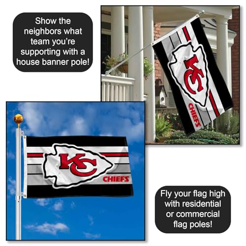 Kansas City Chiefs 3x5 Retro Stripes Flag - Officially Licensed Team Banner