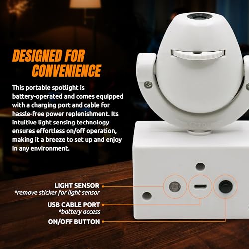 Los Angeles Rams LED Mini Spotlight Projector - Portable & Adjustable