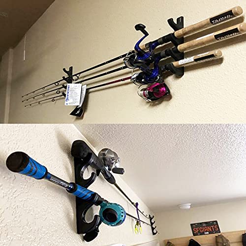 Fishing Rod Rack - Holds 4 Rods, Easy Assembly, Space-Saving