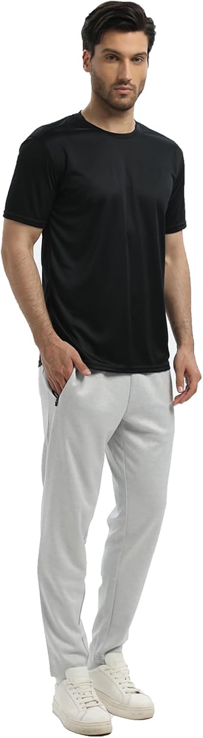 Skiennix Men's Quick Dry T-Shirts - Lightweight 5-Pack Short Sleeve Workout Tops for Gym & Running