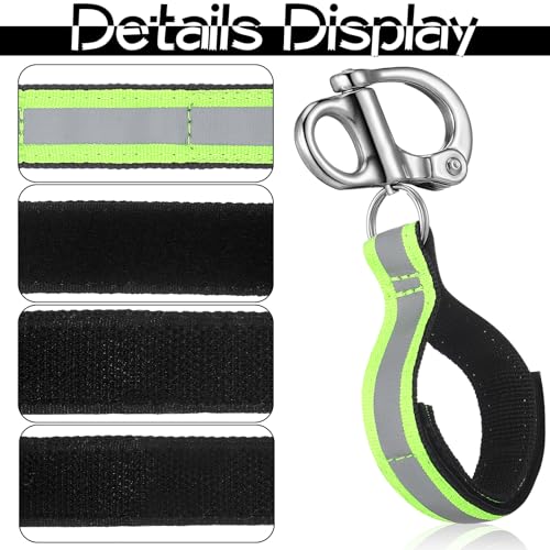 Fluorescent Green 4-Pack SCBA Quick Release Shackles with Reflective Tape