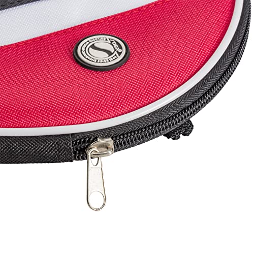 STIGA Red Ping Pong Paddle Cover - Heavy-Duty Vinyl Racket Case with Padding